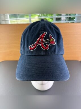 Atlanta Braves MLB Baseball Tomahawk Logo ‘47 Brand Blue Men’s Adult Hat Cap